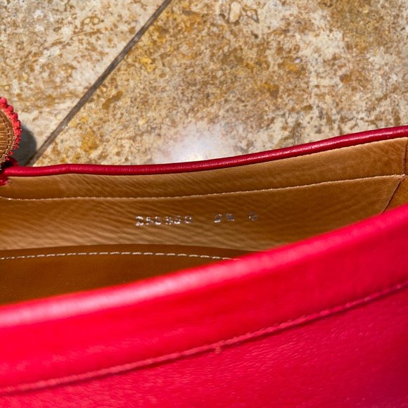 Gucci Red Leather Diamante Drive Shoes - Good Condition - Size 9.5 US main image 9